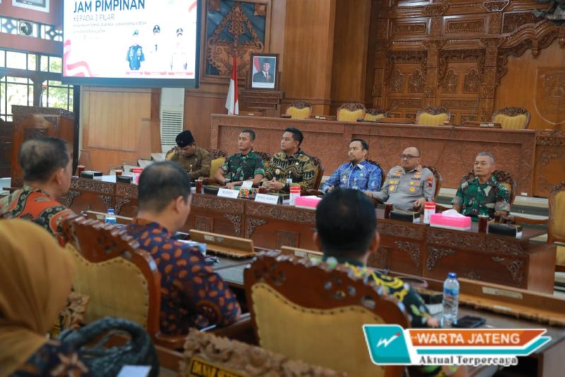 Apel Jam Pimpinan Tiga Pilar, Bupati-Kapolres-Dandim Kompak Jaga Kondusivitas Klaten