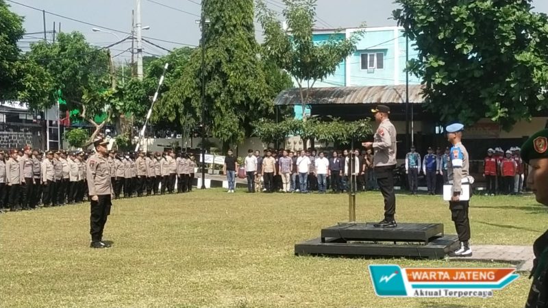 Kapolres Boyolali Pimpin Apel Kesiapan Pengamanan Aksi Damai Aliansi Mahasiswa